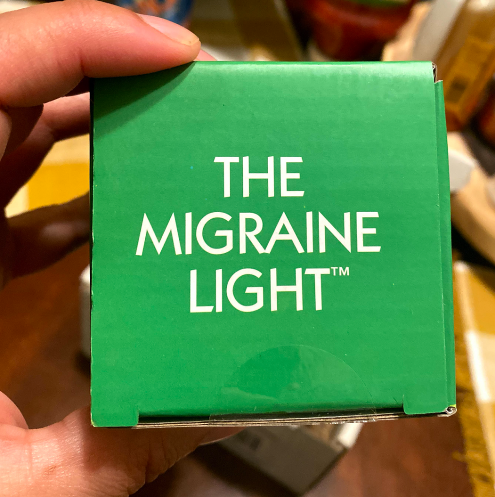 Top view of The Migraine Light box