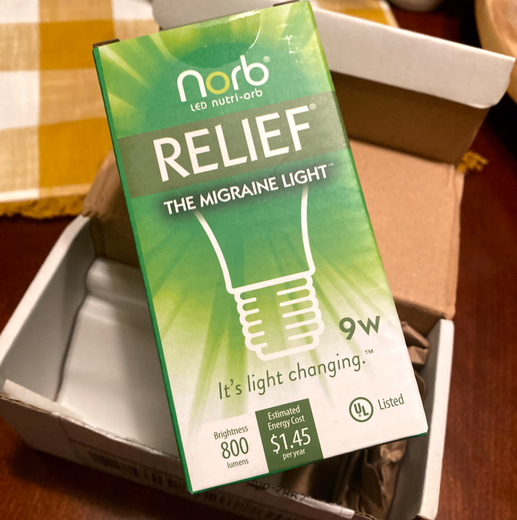 NorbRELIEF light bulb box